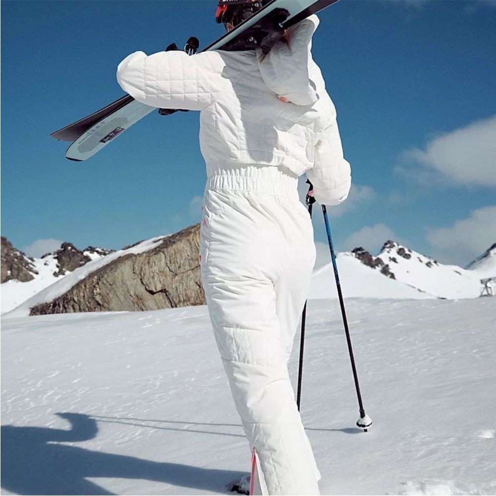 New Fp Movement All Prepped Ski Suit Snowsuit Snow Bib White Pink Size L $698